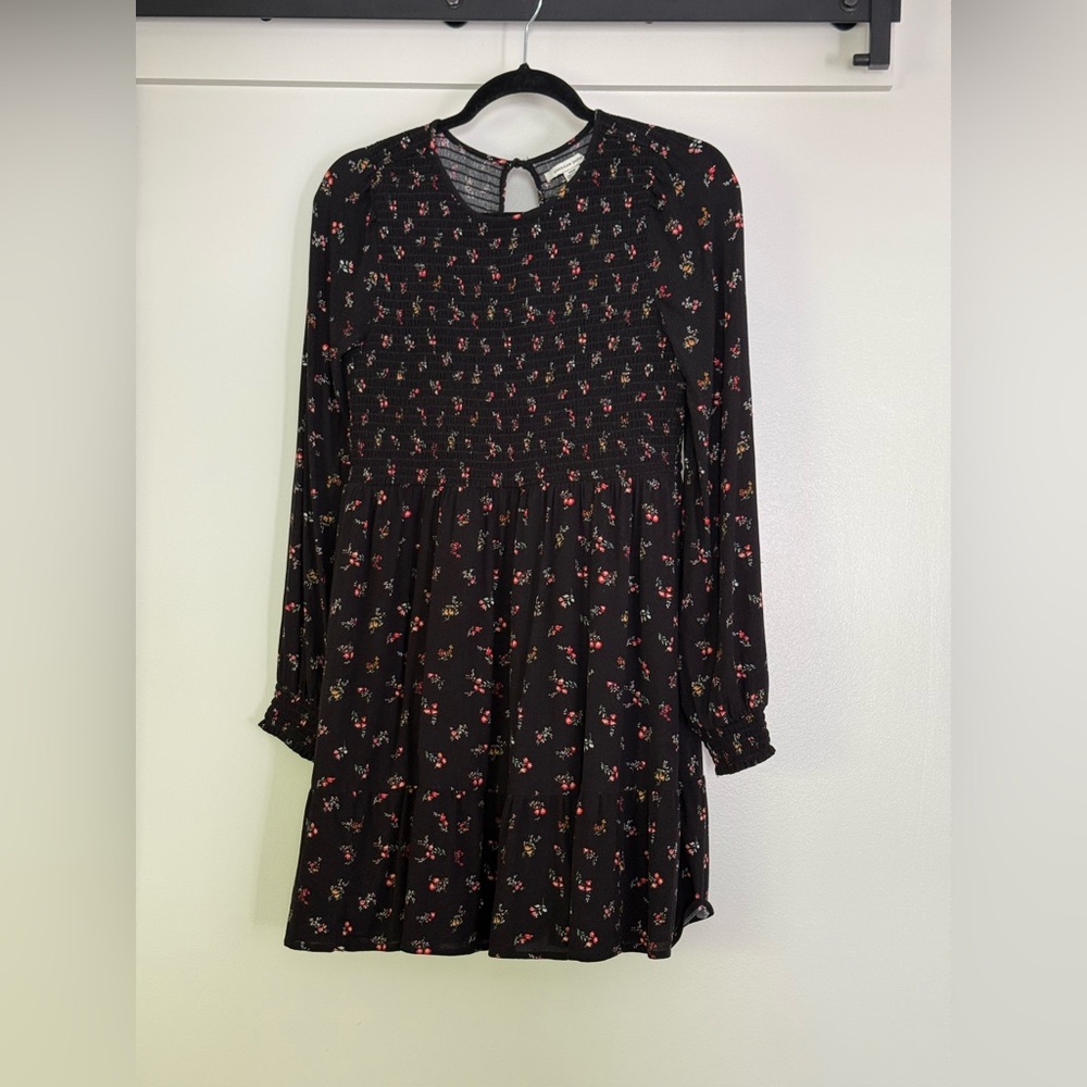 American Eagle Outfitters Black Floral Mini Dress